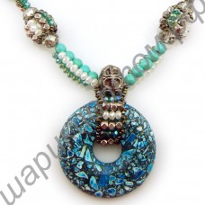 Ожерелье vintage necklace handmade jade
